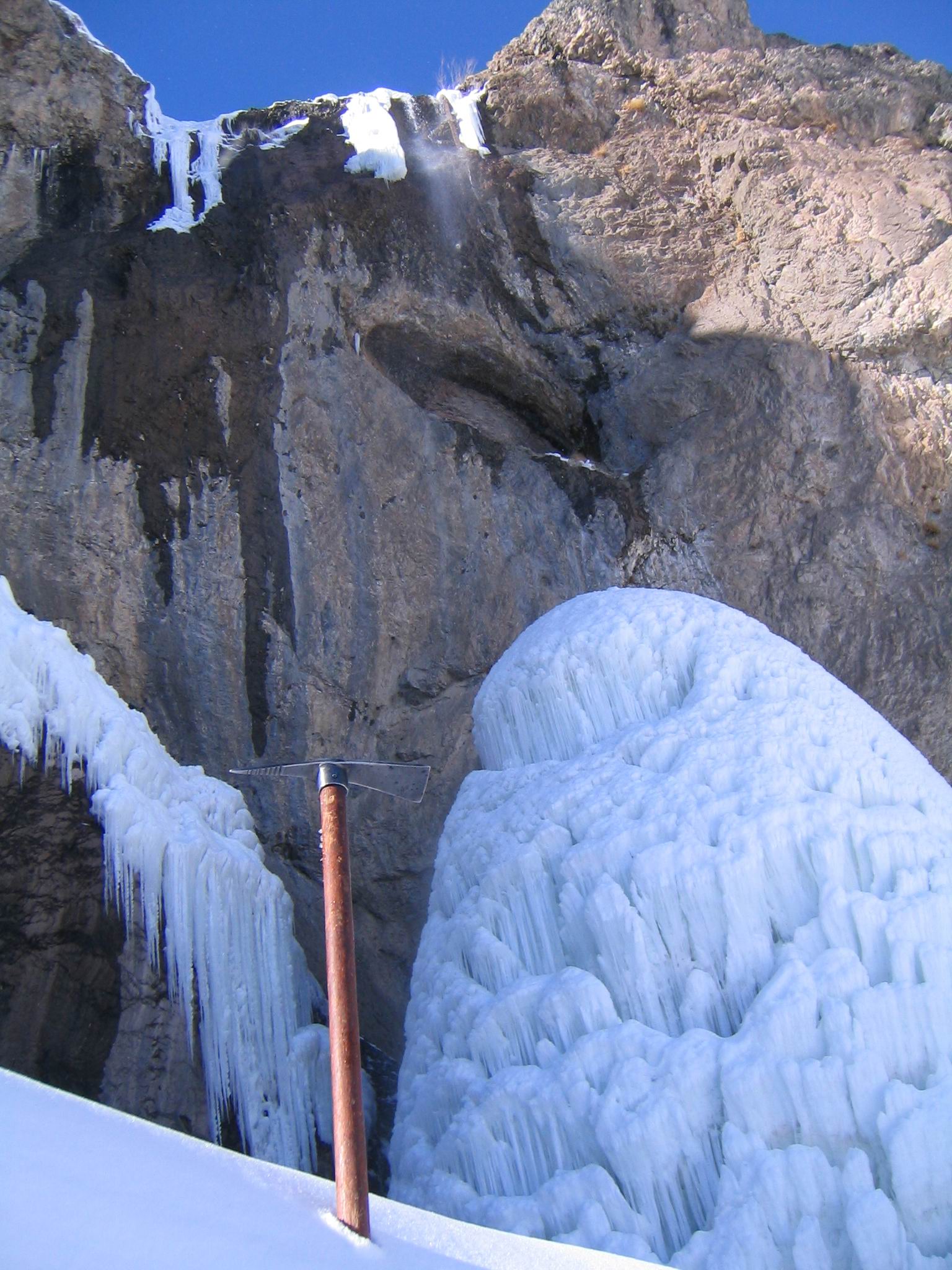 Sangan waterfall in witer 