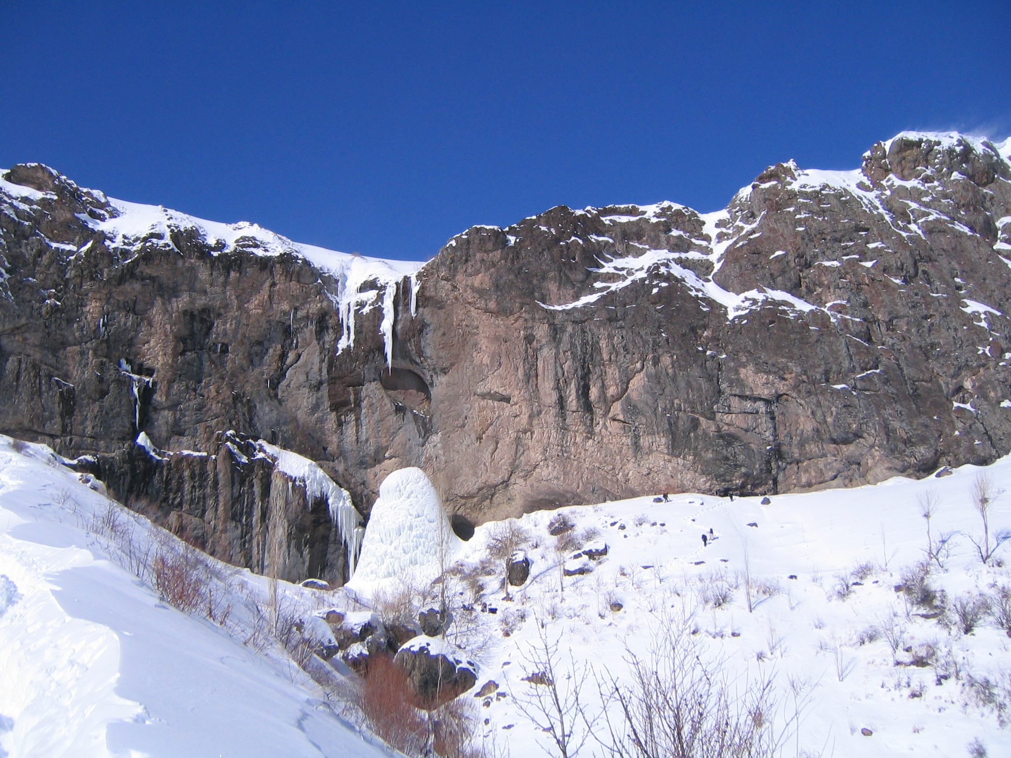 Sangan waterfall in winter 