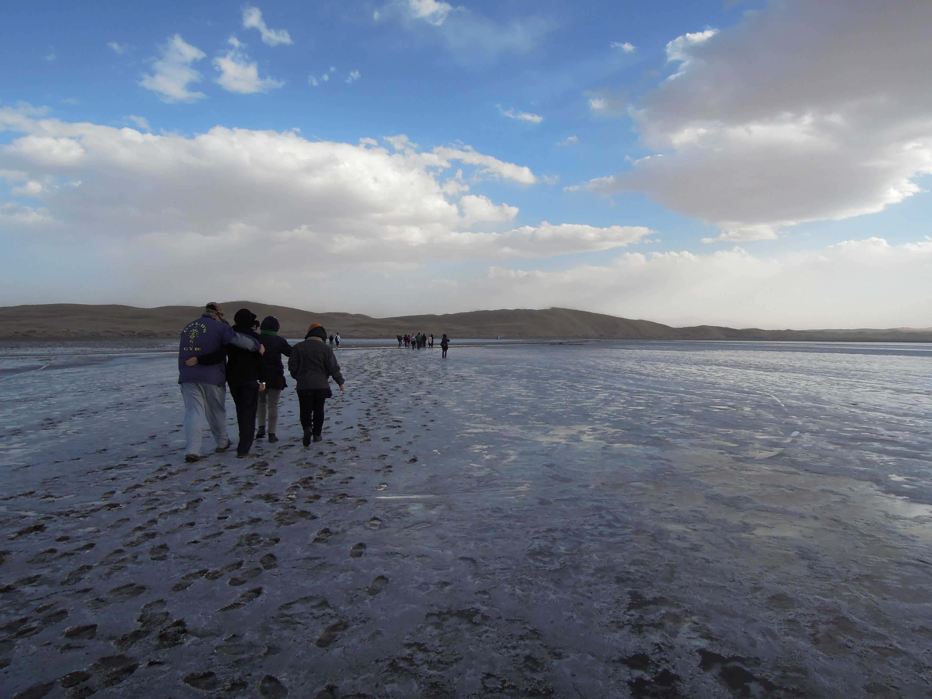 Maranjab desert salt lake 