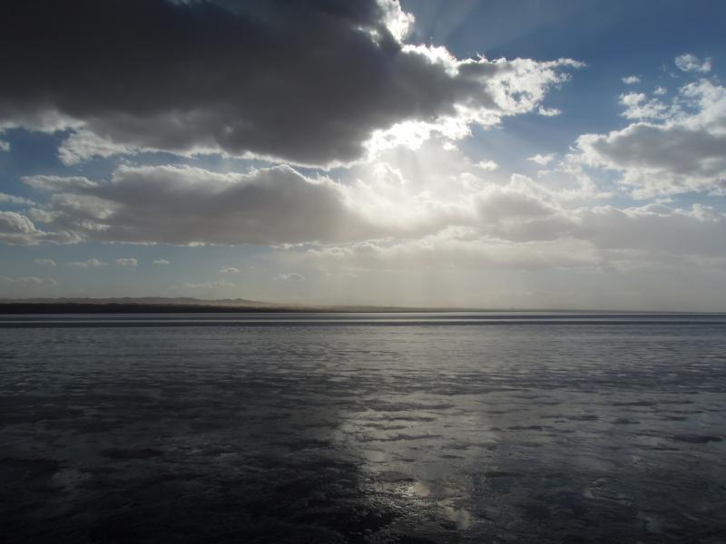 Maranjab desert salt lake 